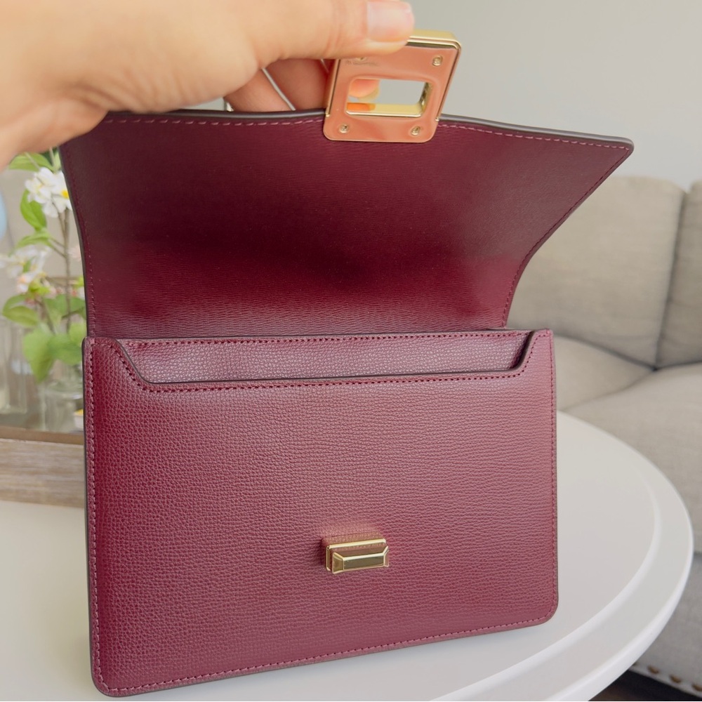 KATE SPADE Maroon Embroidered Floral Limited Edition Crossbody Bag - Picture 9 of 14